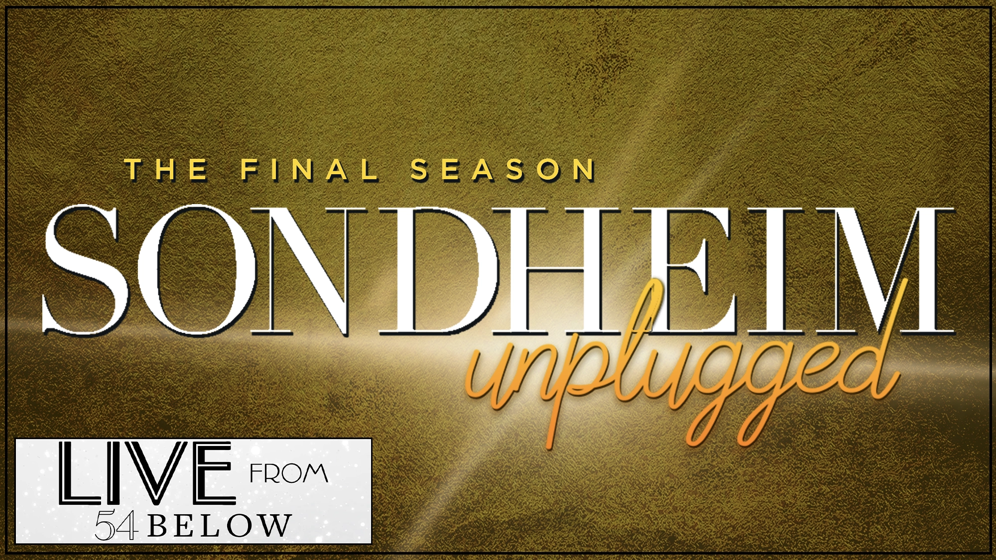 A textured gold background features the words: 