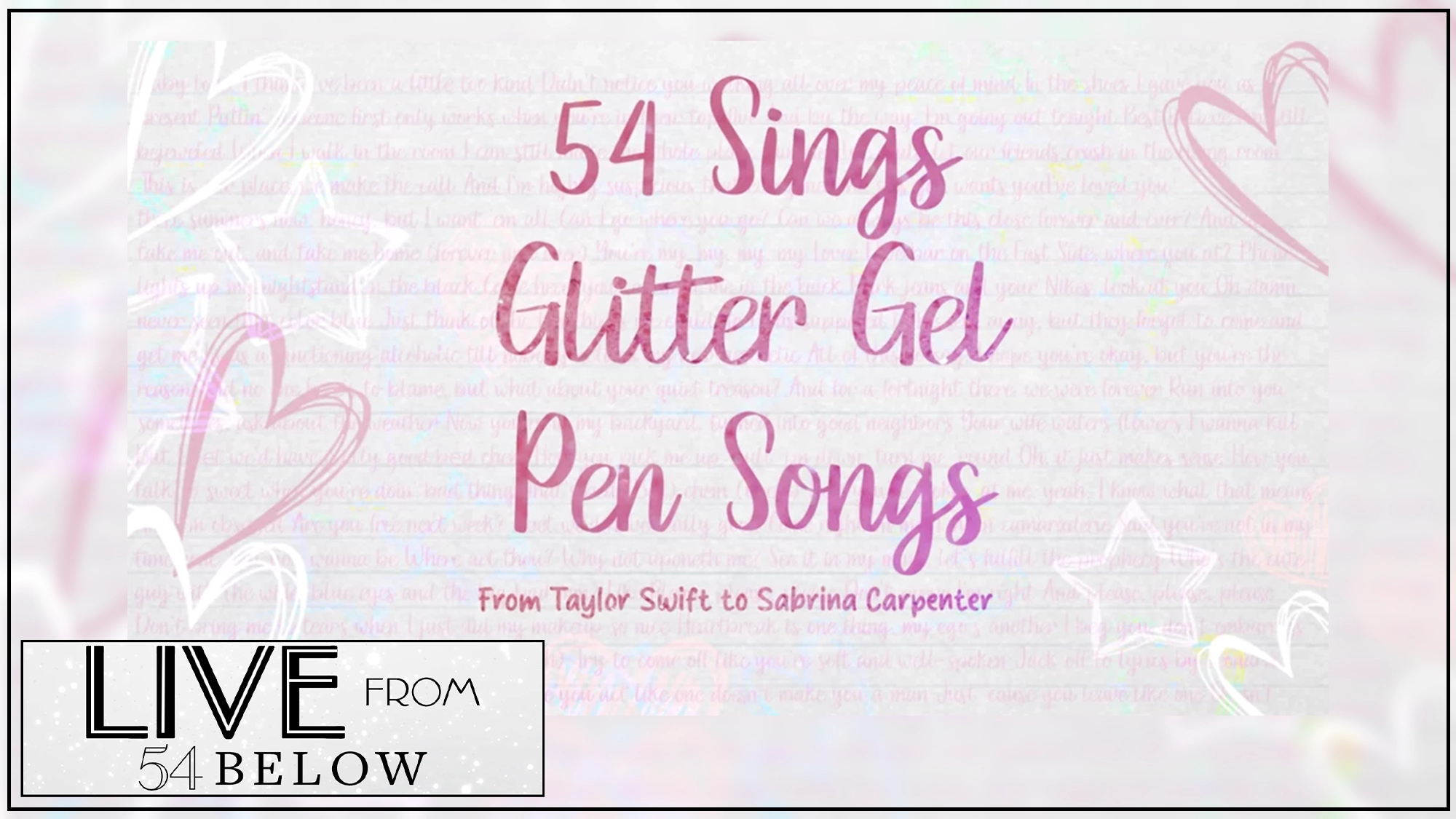 A pastel-colored promotional poster reads: 