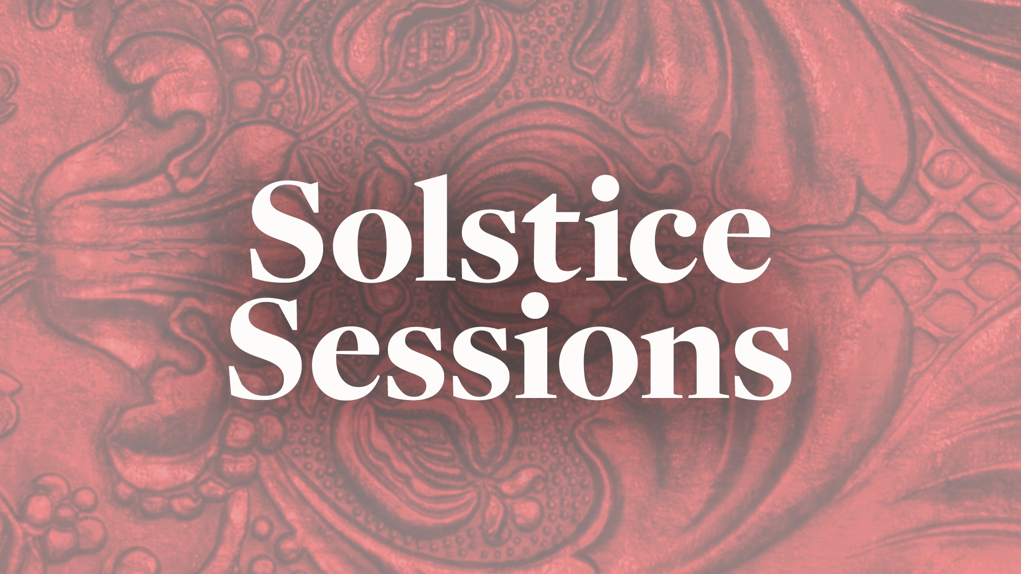 Solstice Sessions White serif text reading