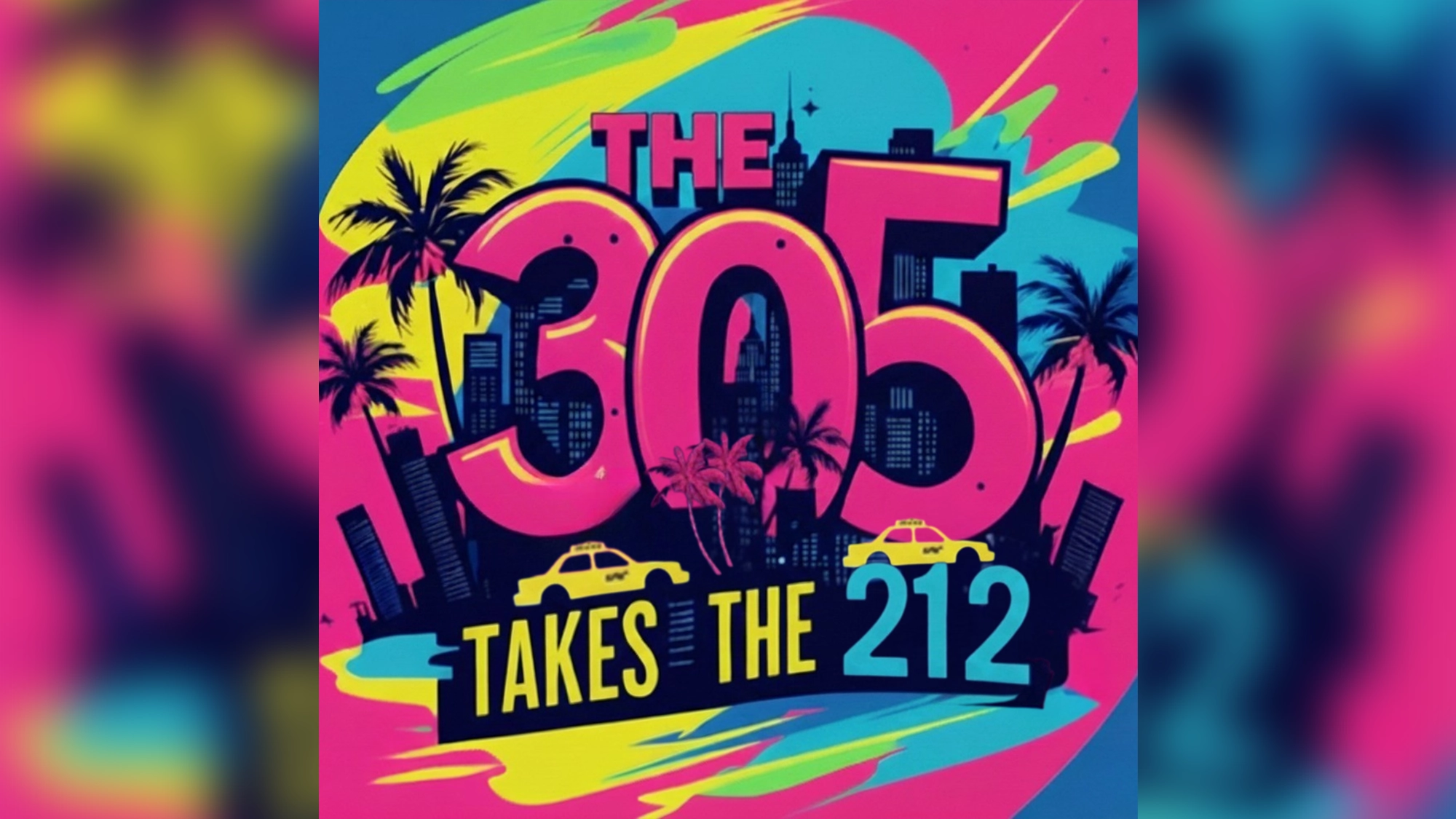 The 305 Takes the 212: Celebrating Miami Artists show poster