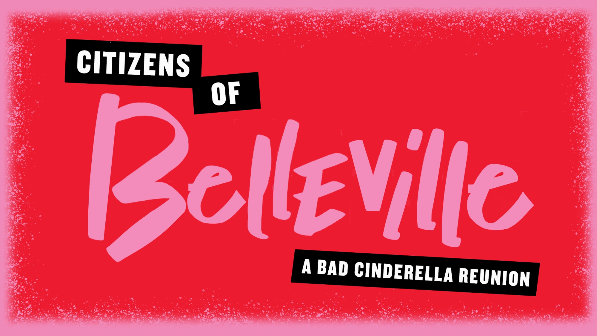 Citizens of Belleville - Site Image Red graphic with bold, pink handwritten text reading