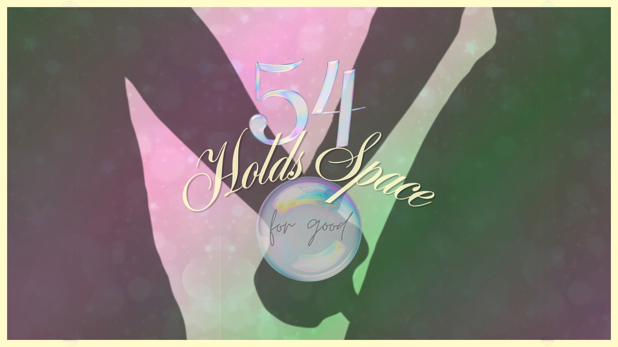 Untitled design - 1 Two silhouetted hands interlock over a pink and green pastel background. Large, iridescent numbers