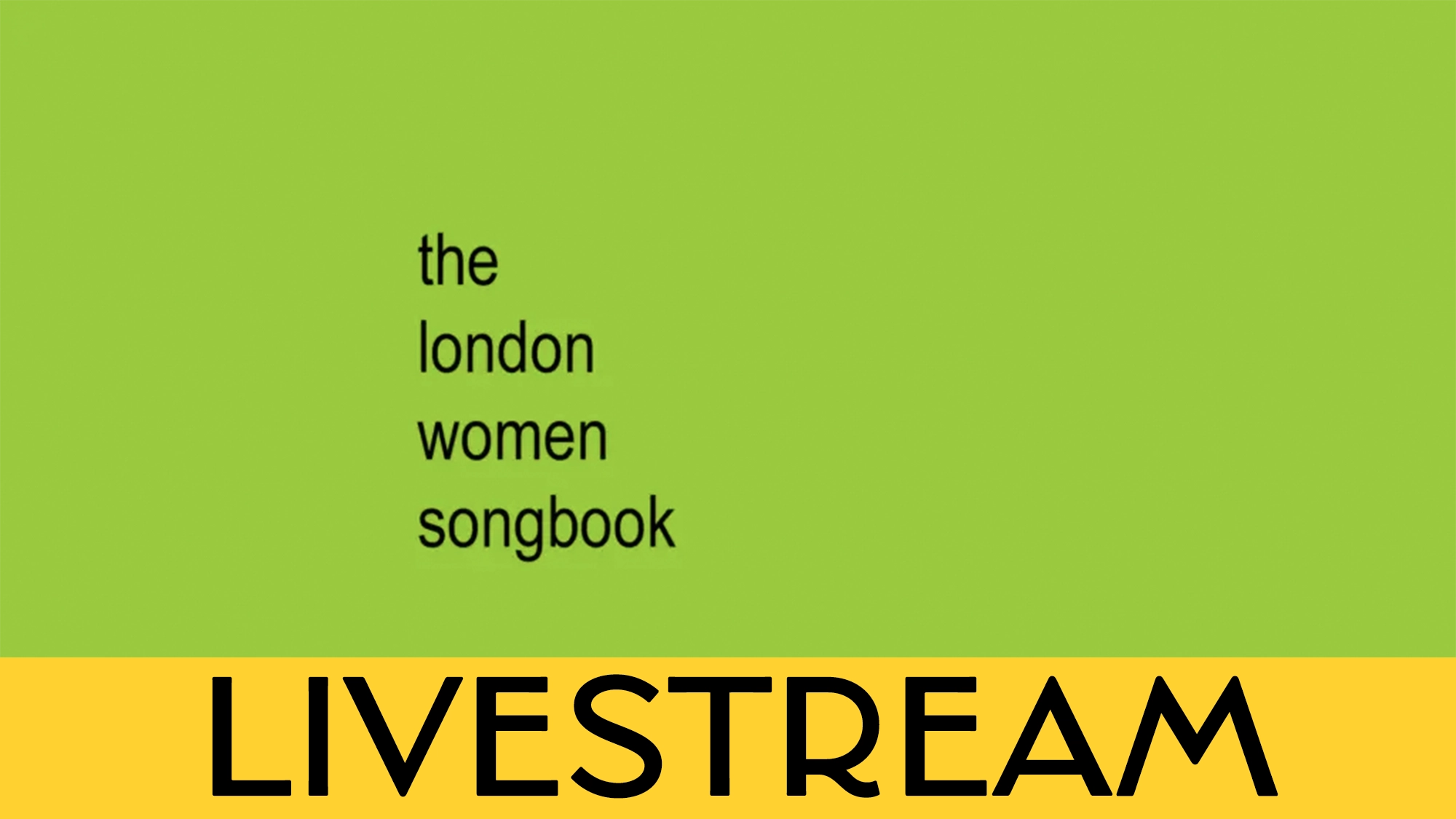 A bright green background displays the black text 